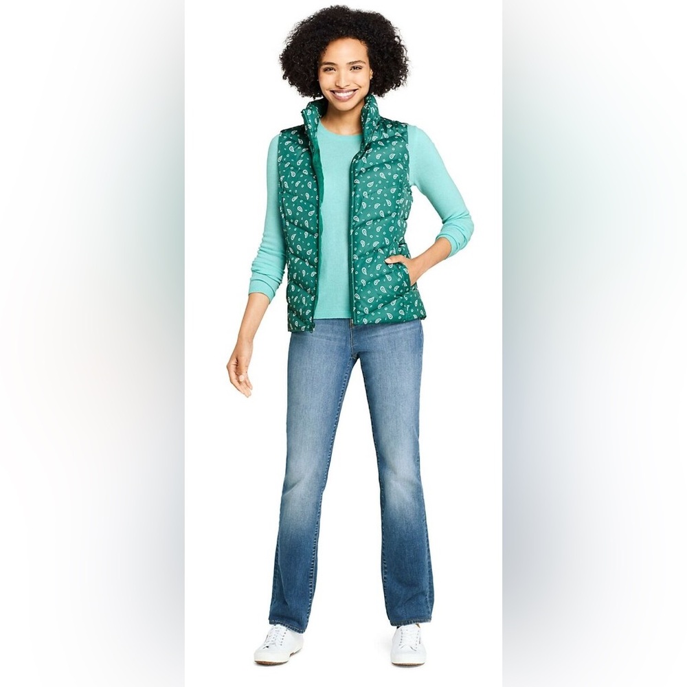 NWT‼️Lands' End ~ HyperDRY™ Water-Resistant Women's 600 Fill Down Vest - Small